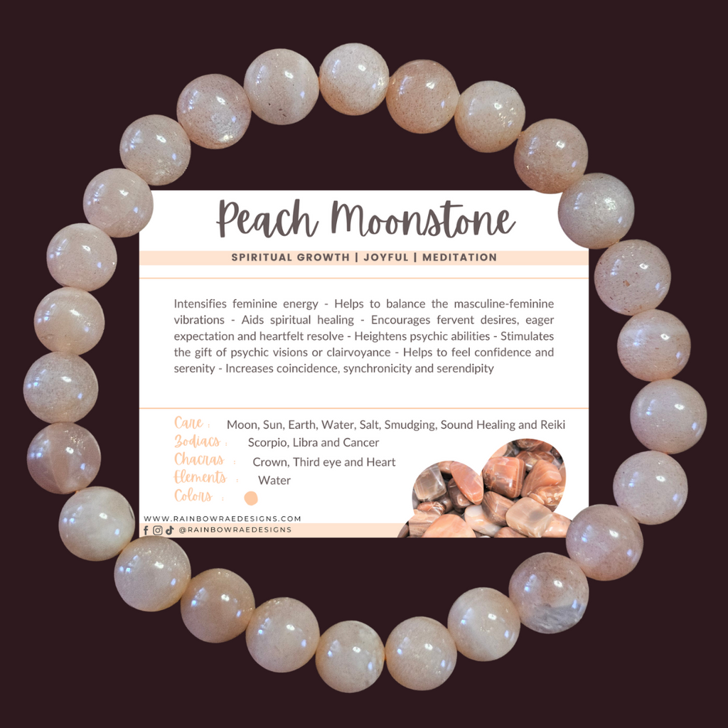 Peach Moonstone Bracelet