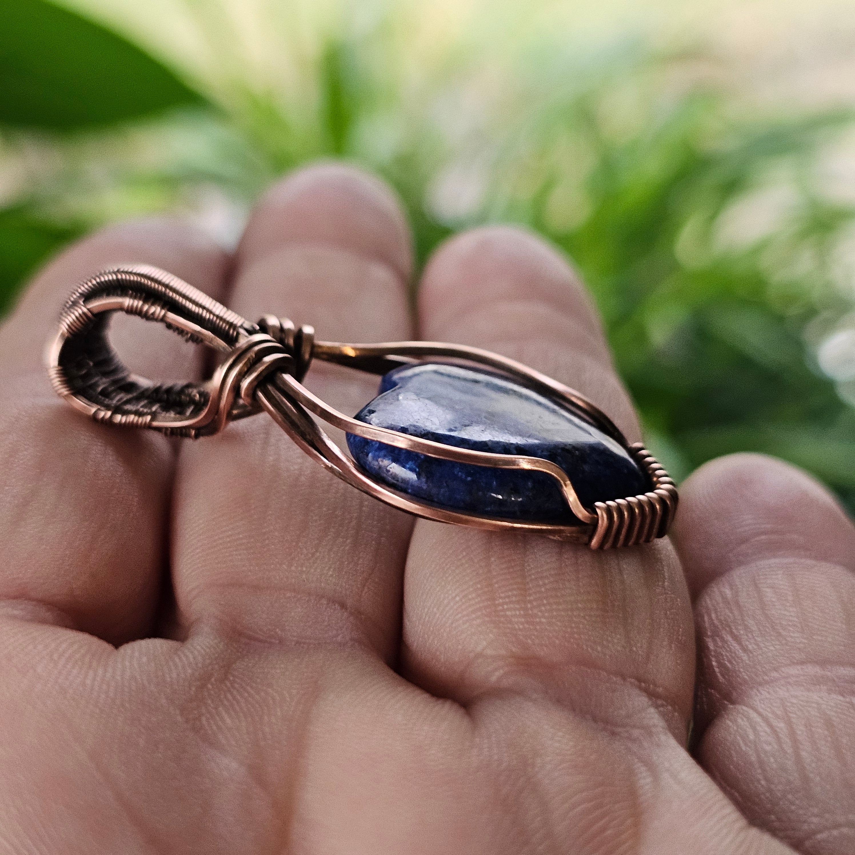 Obsidian Heart Pendant Necklace