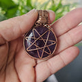 Elven Star- trapiche amethyst protection amulet necklace