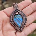 Twilight- Labradorite copper pendant necklace