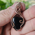 Obsidian Heart Pendant Necklace