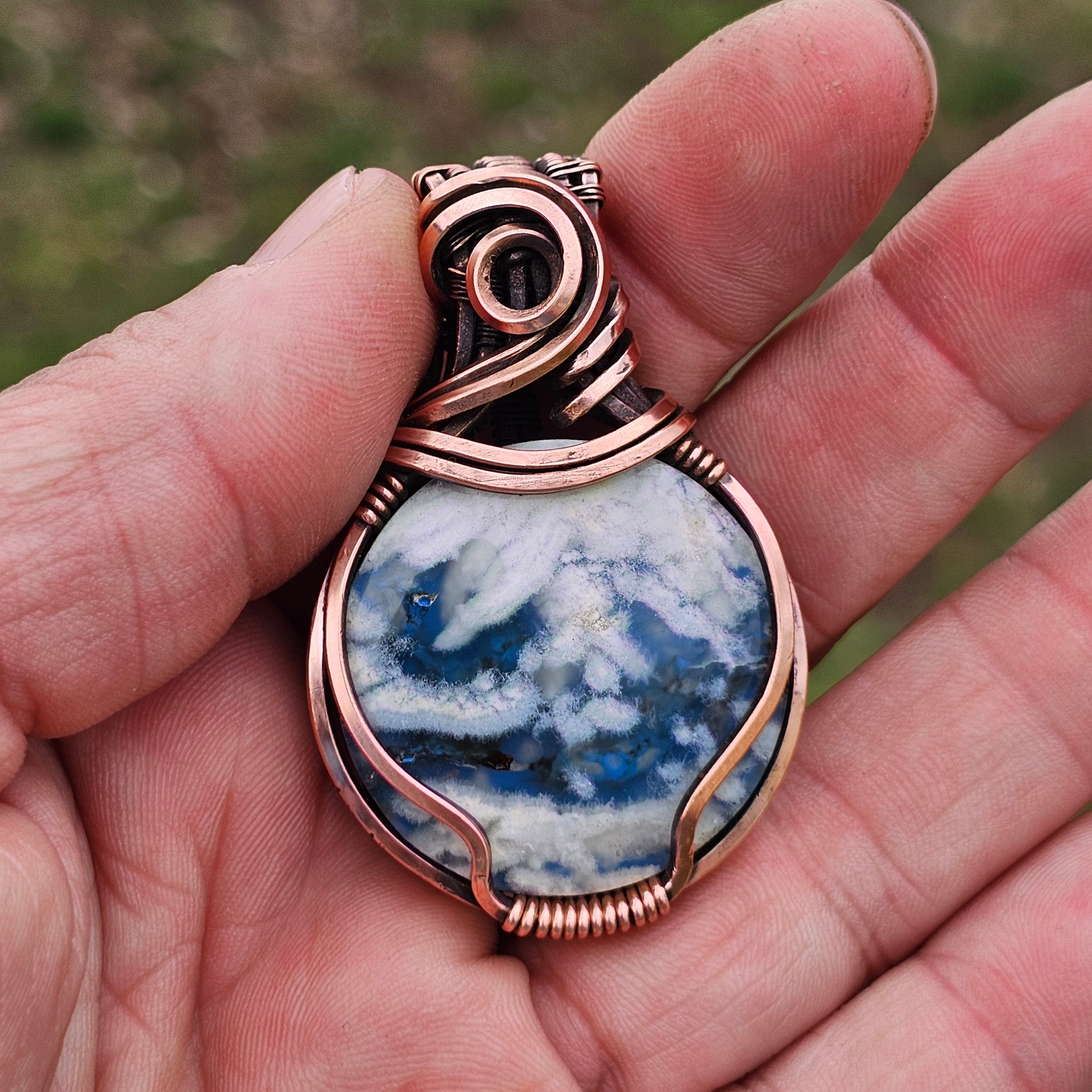 After the Rain- Plume Agate Doublet pendant necklace