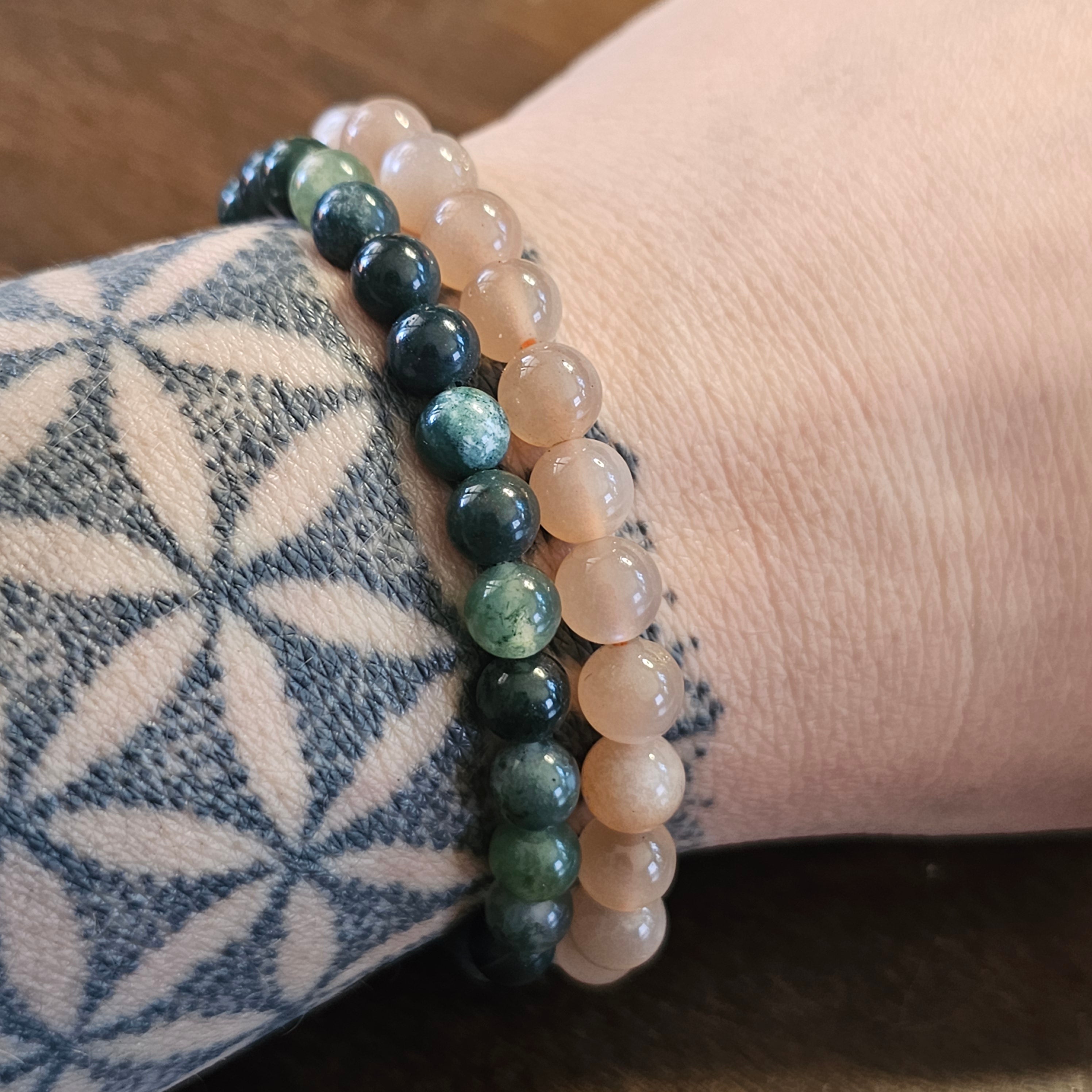 Peach Moonstone Bracelet