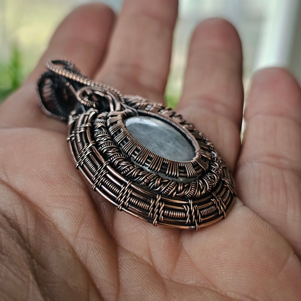 RainbowMoonstone pendant necklace