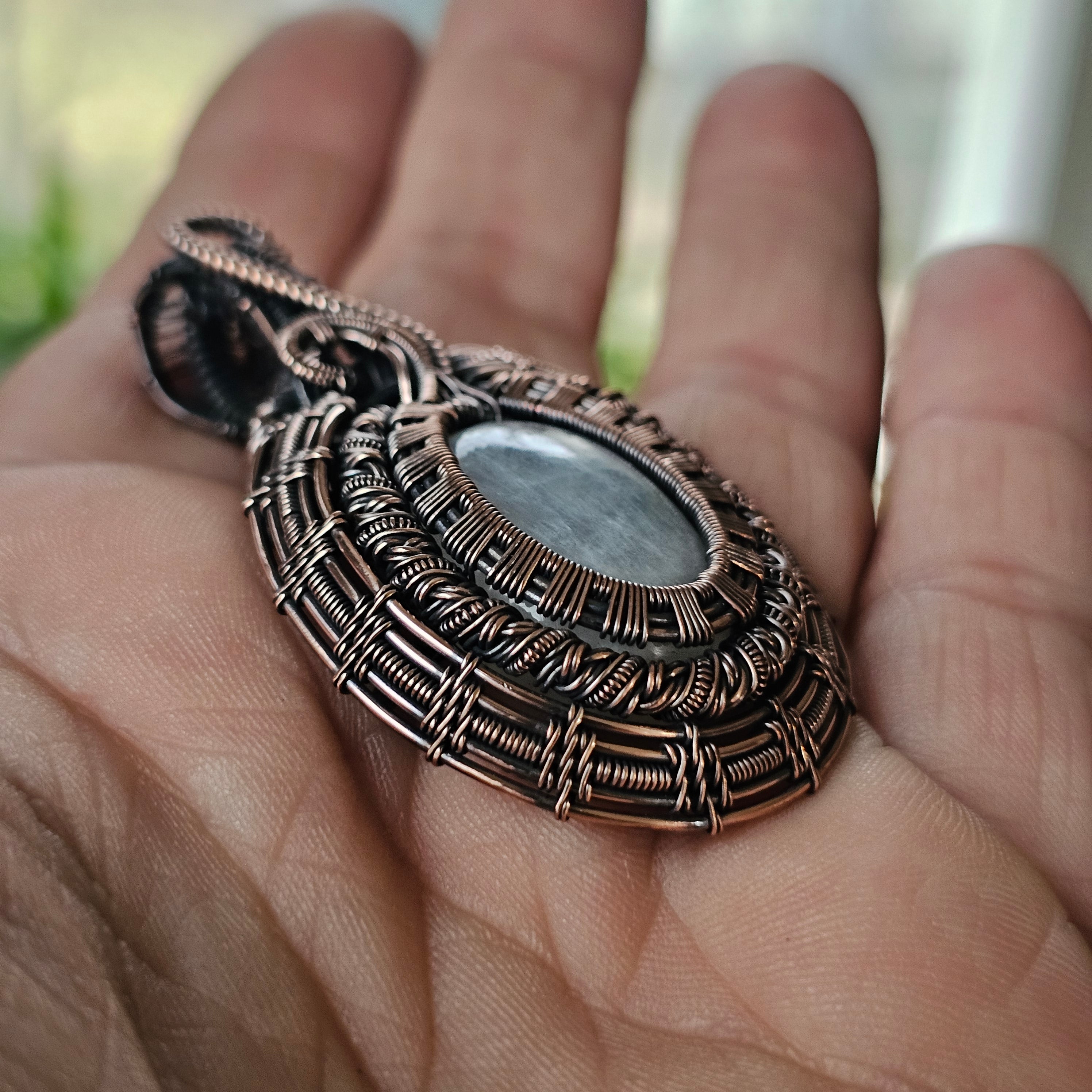 RainbowMoonstone pendant necklace