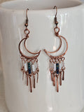 Moon dangle earrings