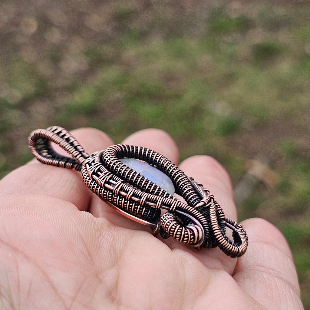 Lunara- Rainbow Moonstone pendant necklace