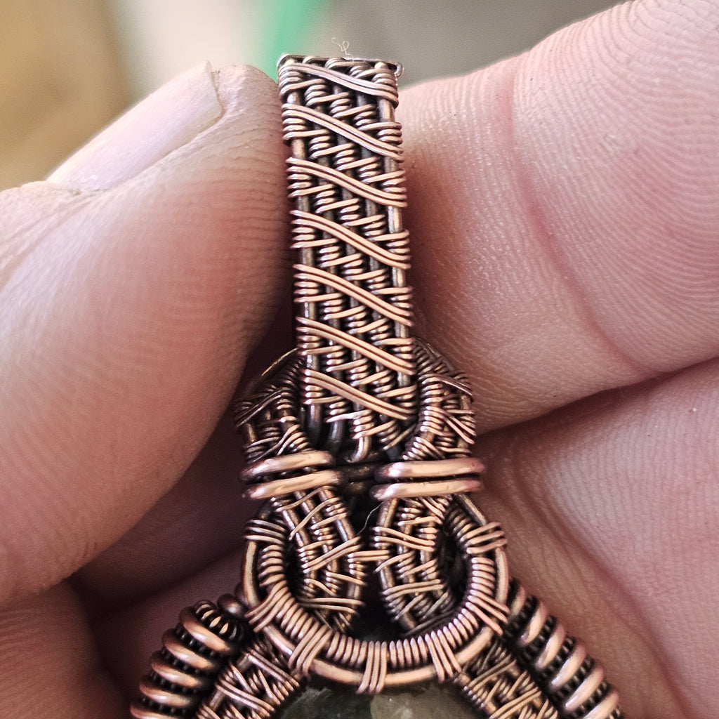 Labradorite copper pendant