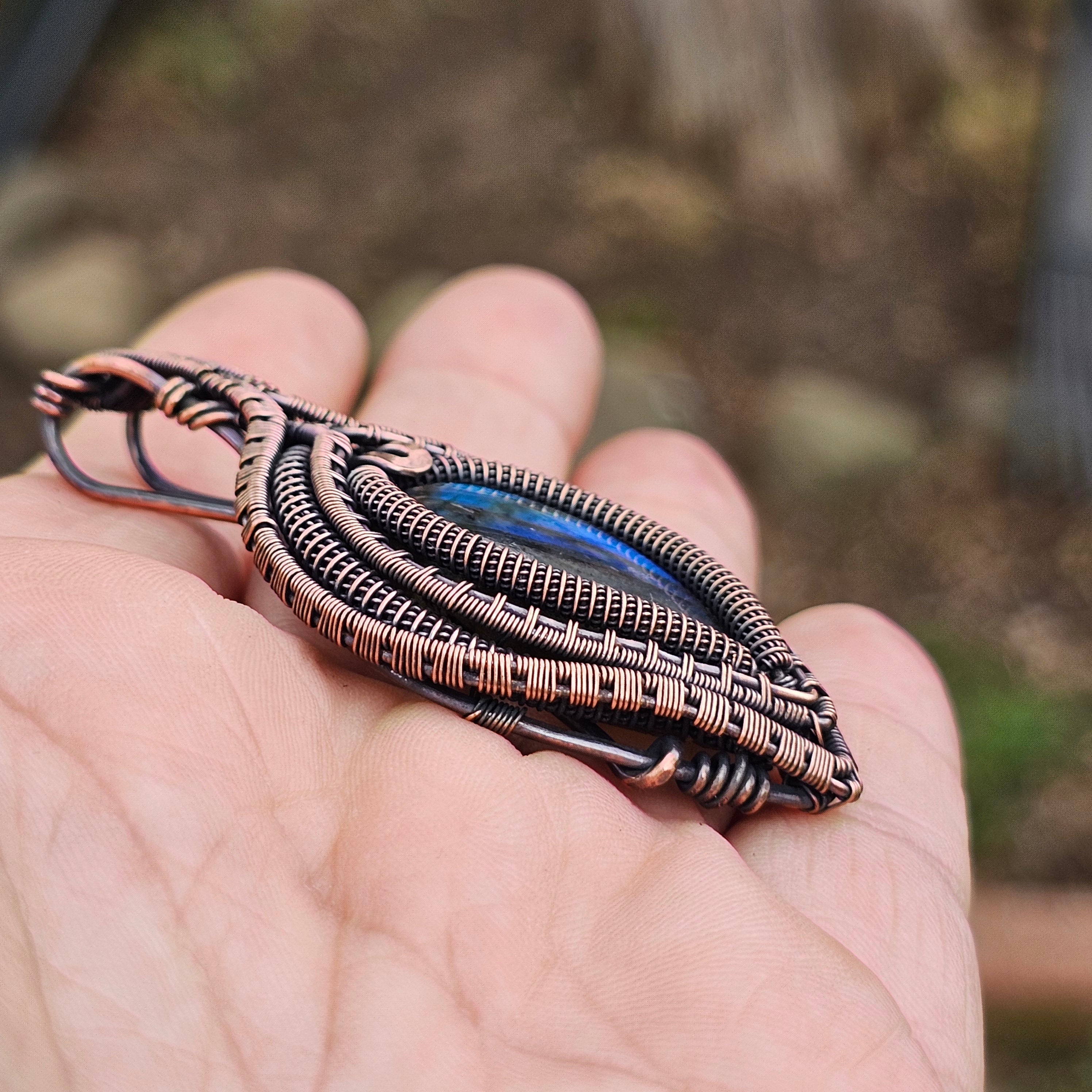 Twilight- Labradorite copper pendant necklace