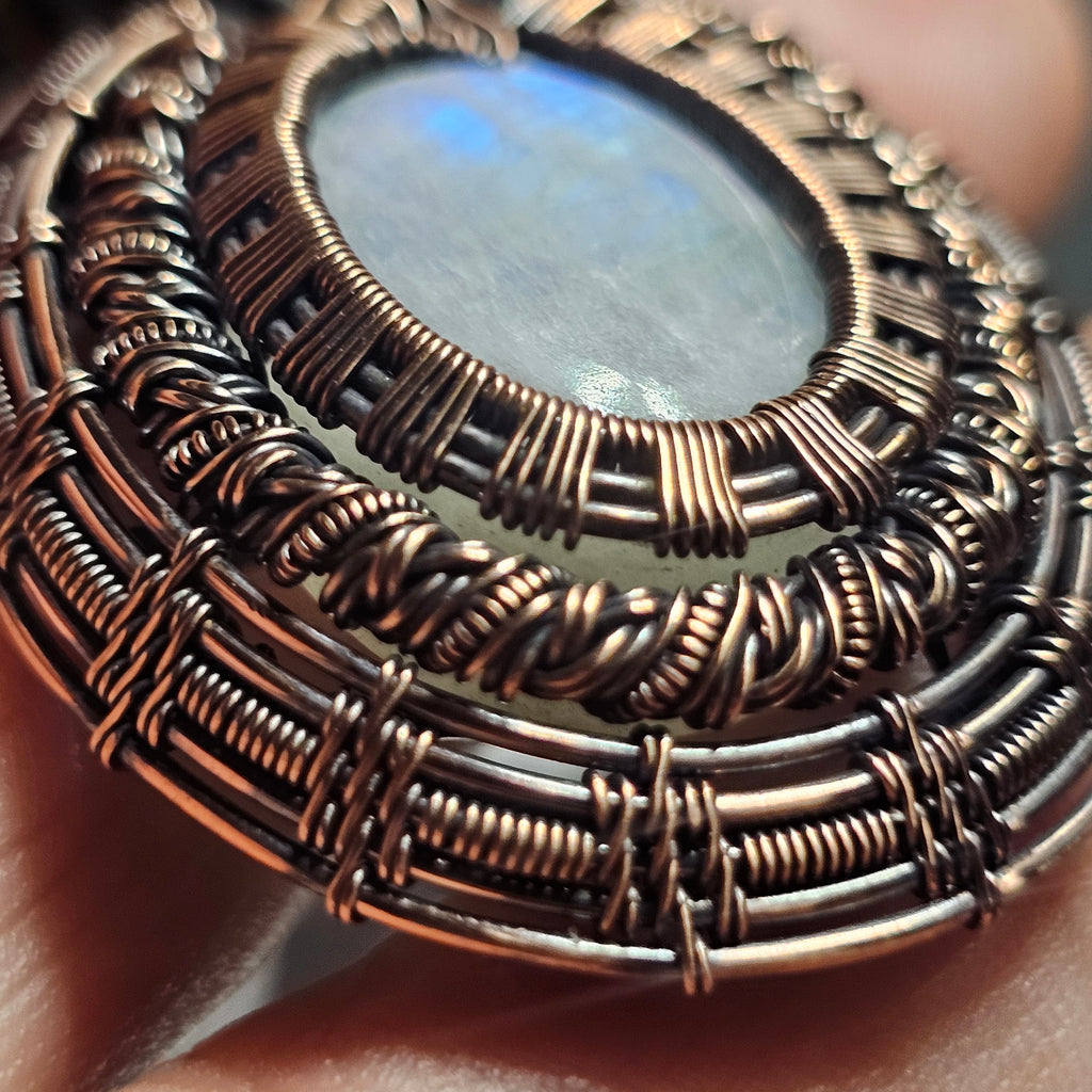 RainbowMoonstone pendant necklace