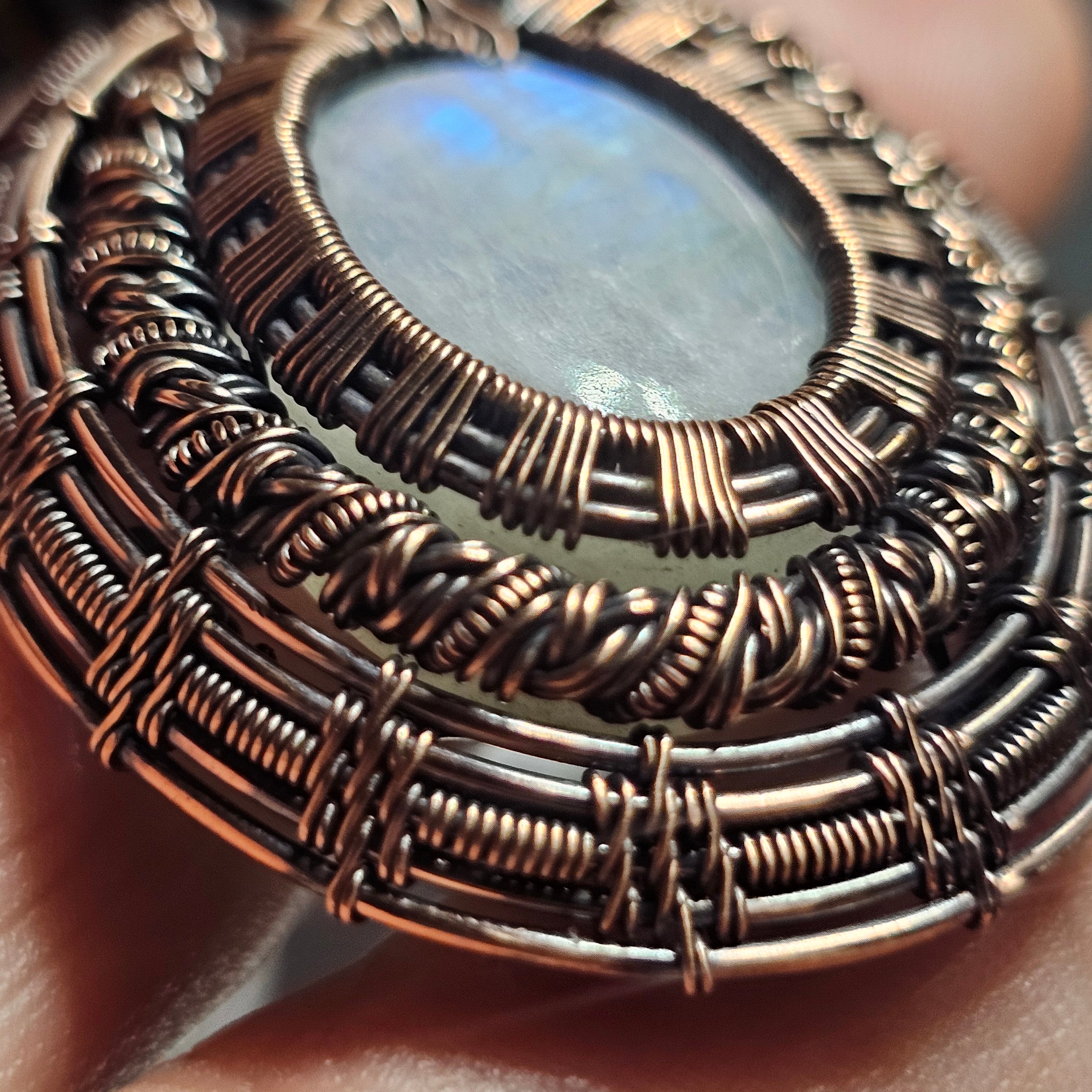 RainbowMoonstone pendant necklace