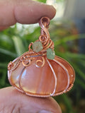 Carnelian and Green Aventurine Pumpkin for Yvonne
